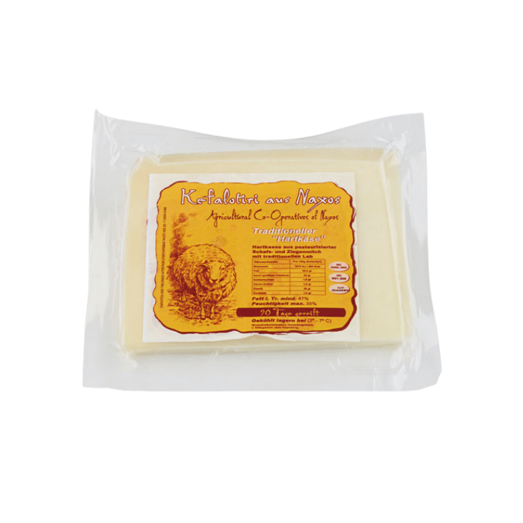 Kefalotyri (250g) Naxos von Naxos bei Araxxon  - Hochwertiges griechisches Produkt.   Kefalotyri (250g) Naxos από Naxos στο Araxxon  - Αυθεντικό ελληνικό προϊόν.